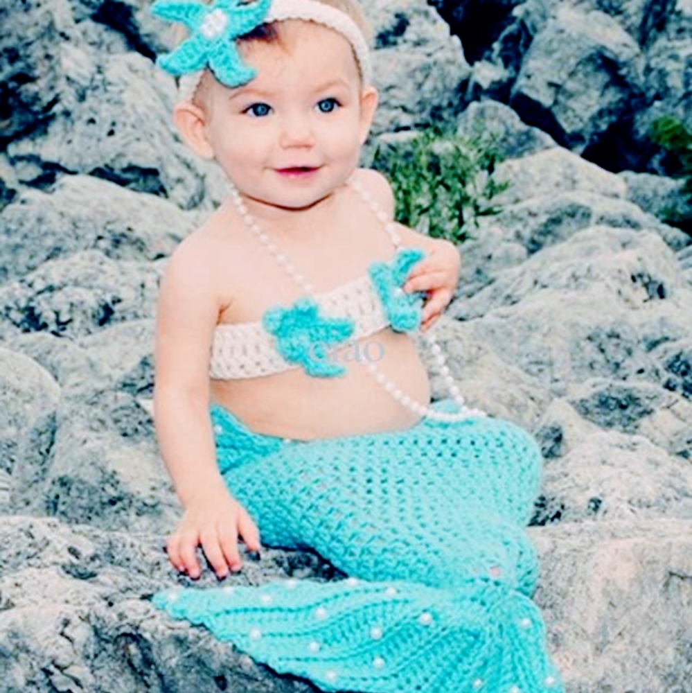 Newborn Baby Gift Shower Mermaid photos 0-9 months